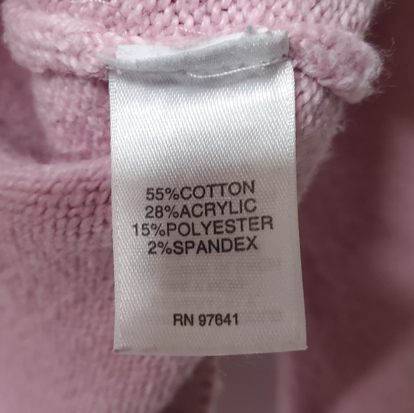 Pure Jill Pink Cozy Knit Boxy Sweater Pocket Front - Picture 5 of 5